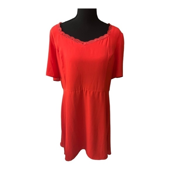 The Limited Reddish Orange A Line Dress 14 - Picture 1 of 7